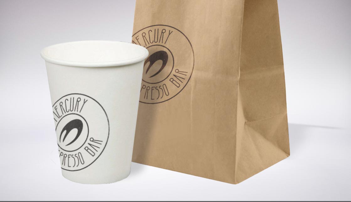 Mercury Espresso Bar Logo Stamp